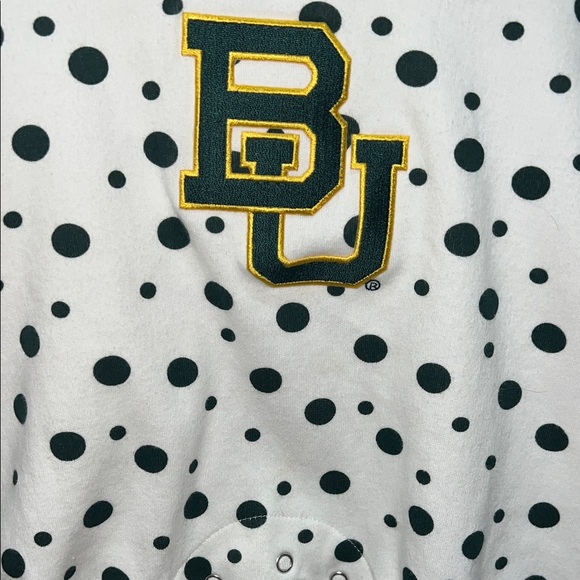 Baylor University Bears Polka Dot Baby Romper -Perfect for Football/Cheer Season - Picture 3 of 5